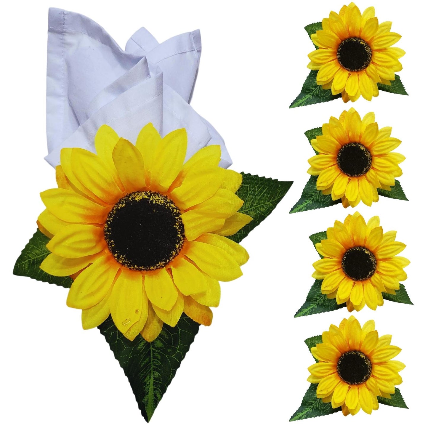 Maison Charlo | Set of 4 Sunflower Napkin Rings