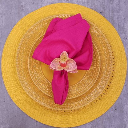 Maison Charlô | Set 6 Yellow Degrade Orchid Luxery Napkin Rings