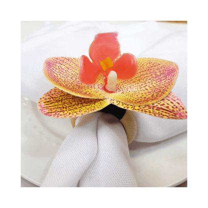 Maison Charlô | Set 6 Yellow Degrade Orchid Luxery Napkin Rings