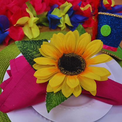 Maison Charlo | Set of 4 Sunflower Napkin Rings