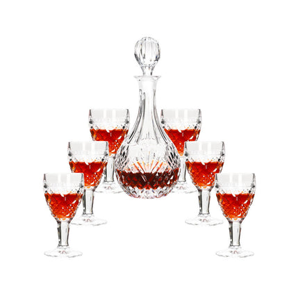 Lead-Free Crystal Glass Whiskey Glass Set 6pcs Creative Red Wine Glass Decanter Bottle