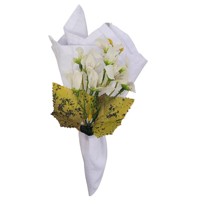 Maison Charlô | Set of 4 Small Orchids Napkin Rings for birthday, party, gift, event, thankgiving