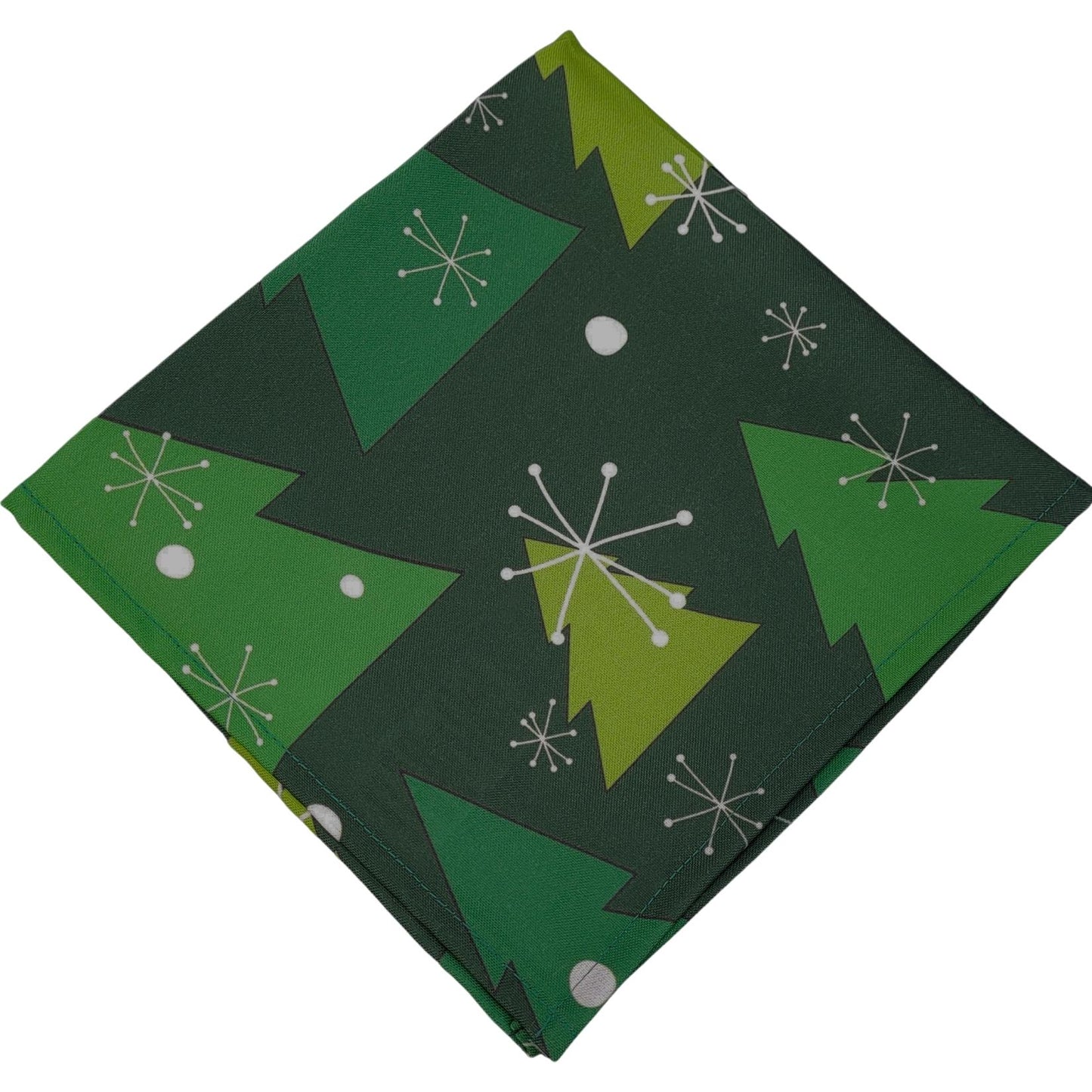 Charlo's Cloth Napkins Set of 4 Christmas Tree 16" by 16" - Green