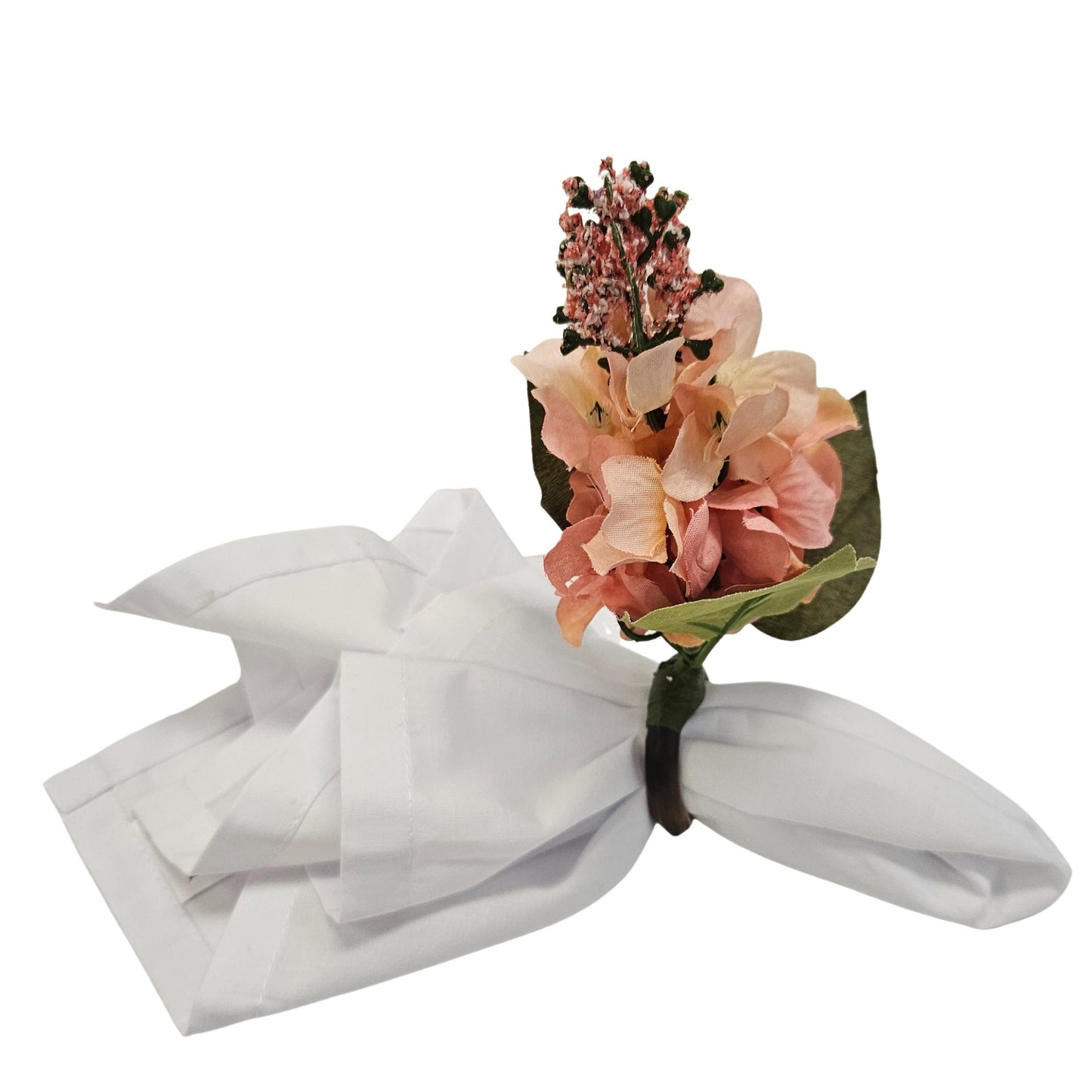 Maison Charlô | Set of 4 Salmon Rose - Lion's Mouth Napkin Rings for events, wedding, party, birthday