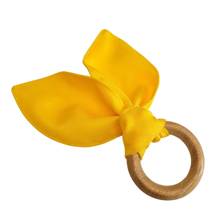 Maison Charlo | Easter Set of 4 Yellow Orange Bunny Ears Napkin Rings | Dining Table Decor