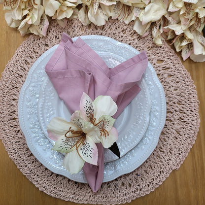 Maison Charlô | Astromelia Flower Napkin Rings for thanksgiving, events, party, wedding