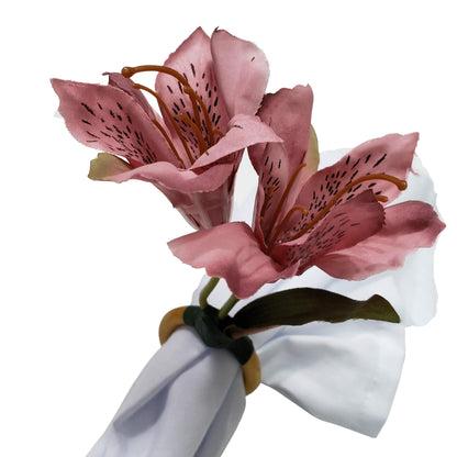 Maison Charlô | Astromelia Flower Napkin Rings for thanksgiving, events, party, wedding