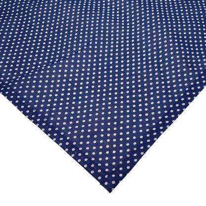 Charlo's Set of 4 Navy Blue Polka Dot 100% Cotton Cloth Napkins 15" by 15" Washable Reusable