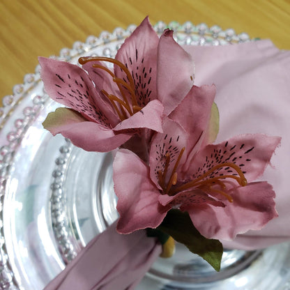 Maison Charlô | Astromelia Flower Napkin Rings for thanksgiving, events, party, wedding