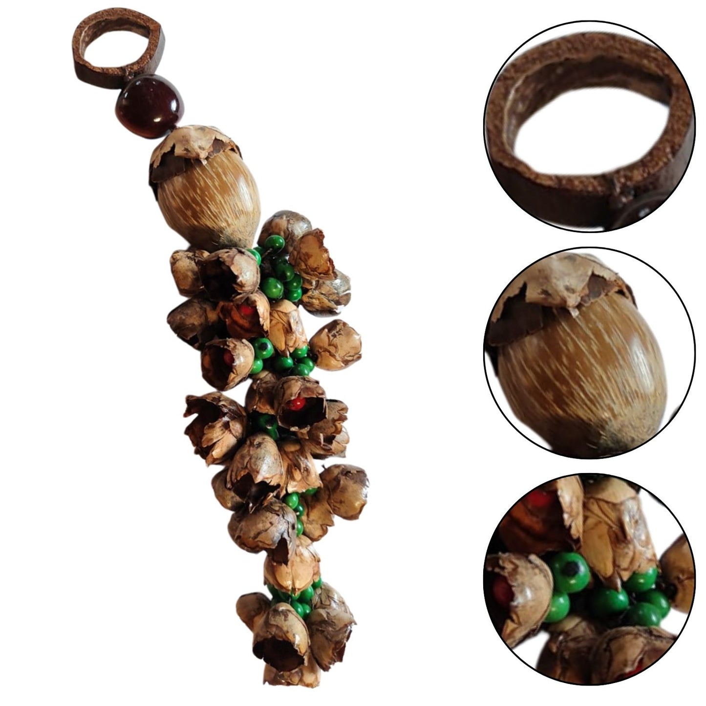 BIOJewelry Brazilian Coconut Babacu Cachopa Table Decorative Necklace Handmade for Living Room, Bedroom, Entrance