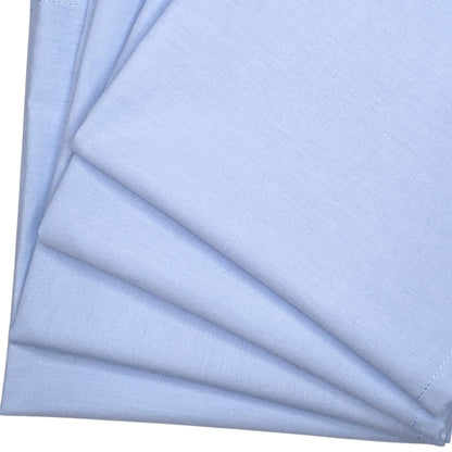 Charlo's Set of 4 Blue 100% Solid Cotton Cloth Napkins 15" by 15"