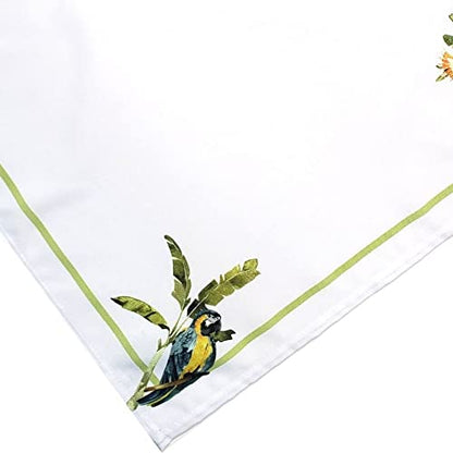 Charlo's Cloth Napkins Set of 4 Brazilian Parrot 16" by 16" - Green