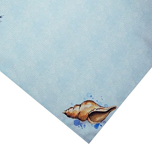 Charlo's Cloth Napkins Set of 4 Blue Seas 16" by 16" - Blue