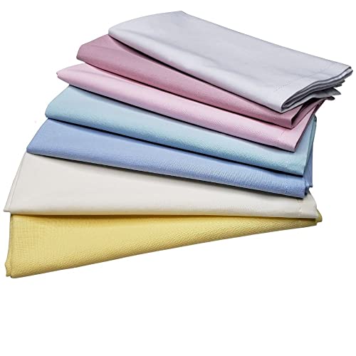 Charlo's Set of 4 Yellow 100% Cotton Solid Cloth Napkins 15" by 15" Washable Reusable