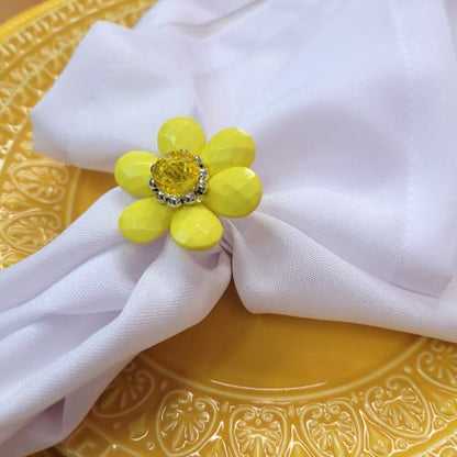 Maison Charlô | Set of 4 Delicate Flower Napkin Rings | Wedding, Thanksgiving, Christmas, New Year, Wedding, Banquet, Birthday