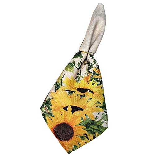 Charlo's Cloth Napkins Set of 4 SunFlower 16" by 16" - Yellow