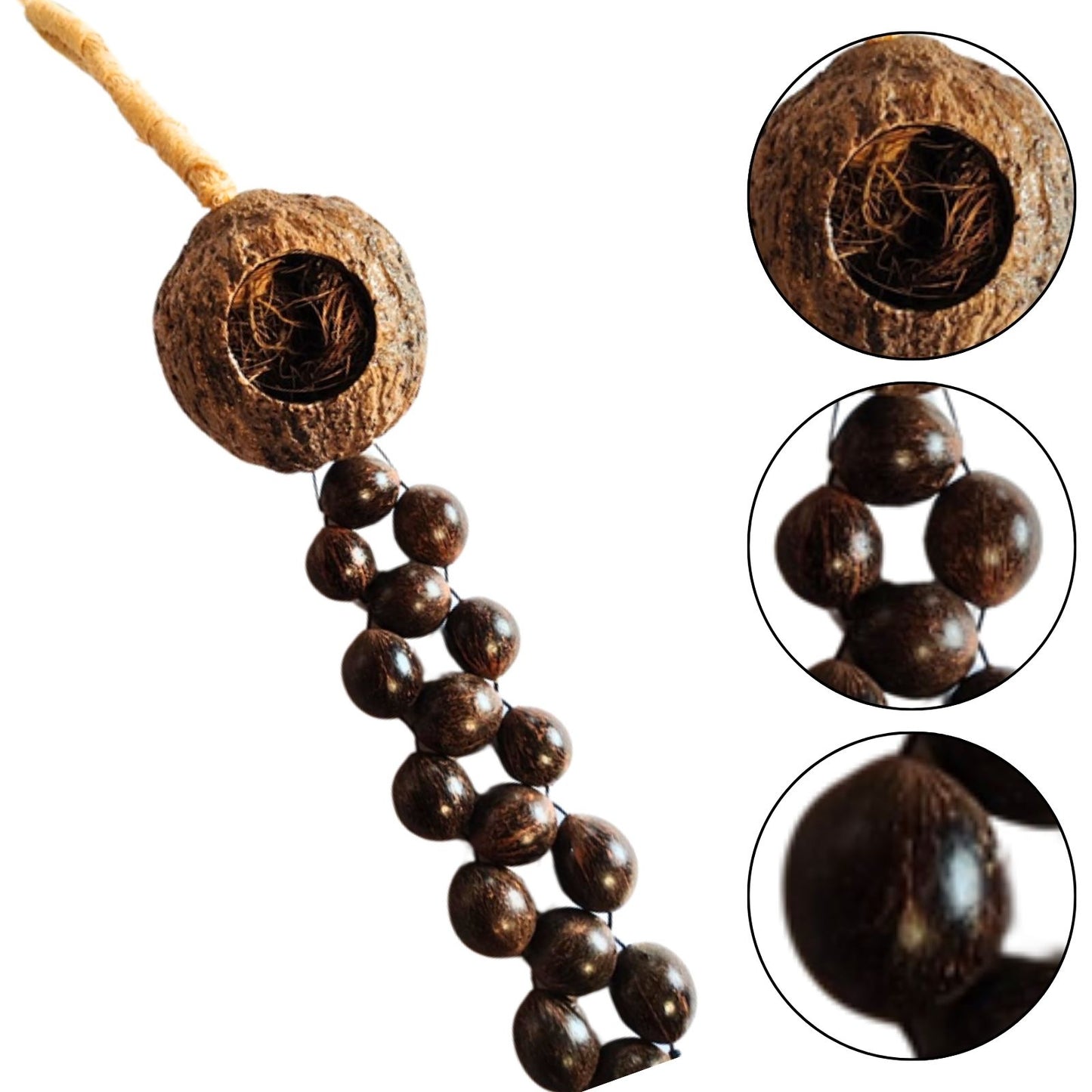 BIOJewelry Amazon Rustic Real Coconut Table Decorative Necklace Handmade for Living Room, Bedroom, Entrance