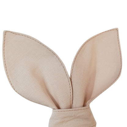 Maison Charlo | Easter Set of 4 Nude Beige Bunny Ears Napkin Rings | Dining Table Decor