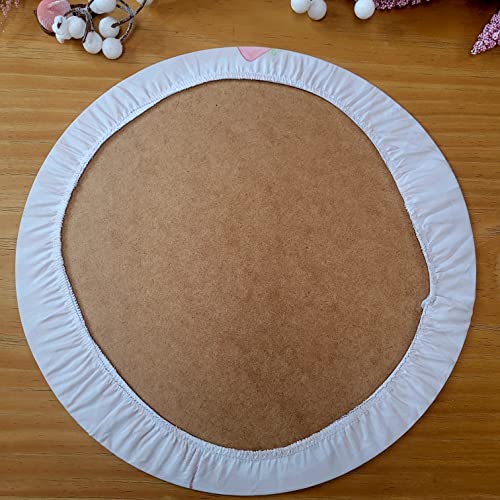 Set of 4 Happy Easter Garden Rose Covers for Round Placemats 14" Dia Polyester for Kitchen Table Washable Dining Table