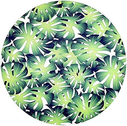 Set of 4 Round Placemats Covers Monstera Leaf Reply 14 Dia inch