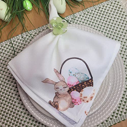 Charlo's Easter Cloth Napkins Easter Happy Garden Reusable Napkins Soft Durable