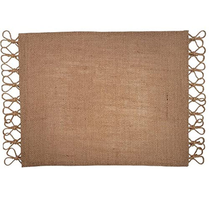 Charlo's Set of 4 Sustainable Rectangular Braided Jute Placemats 18" x12"