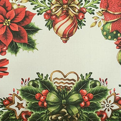 Set of 4 Placemats Christmas Love Cloth Waterproof 17" by 13"