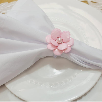 Maison Charlô | Set of 4 Delicate Flower Napkin Rings | Wedding, Thanksgiving, Christmas, New Year, Wedding, Banquet, Birthday