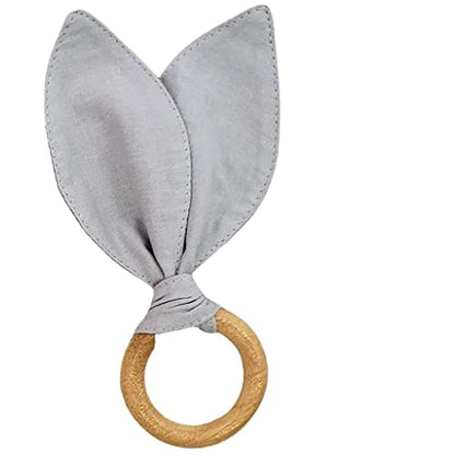 Maison Charlo | Set of 4 Grey Bunny Ears Napkin Rings | Easter Decorations for Table