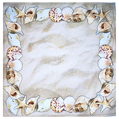 Charlo's Cloth Napkins Set of 4 Ring Seas 16" by 16"  - Beige