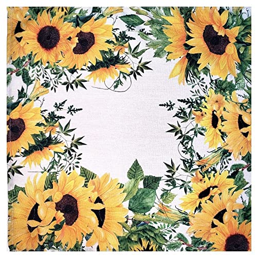 Charlo's Cloth Napkins Set of 4 SunFlower 16" by 16" - Yellow