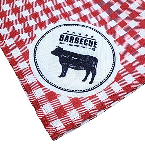 Charlo's Cloth Napkins Set of 4 Red Barbecue II 16" by 16" - Red