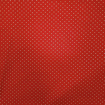 Charlo's Set of 4 Red Gold Polka Dot 100% Cotton Cloth Napkins 15" by 15" Washable Reusable