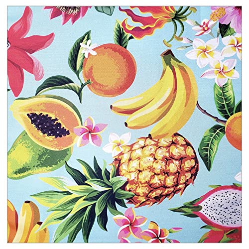 Charlo's Cloth Napkins Set of 4 Salad Fruit  16" by 16" - Blue