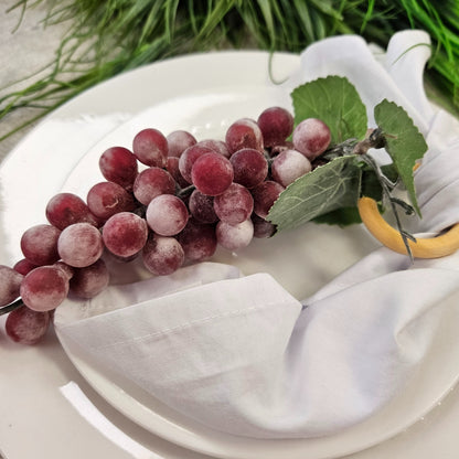 Set of 4 Purple Bunch of Grapes Prime Napkin Rings for thanksgiving, events, party, wedding