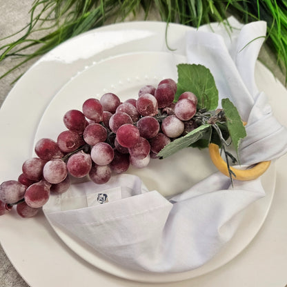 Set of 4 Purple Bunch of Grapes Prime Napkin Rings for thanksgiving, events, party, wedding