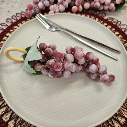 Set of 4 Purple Bunch of Grapes Prime Napkin Rings for thanksgiving, events, party, wedding