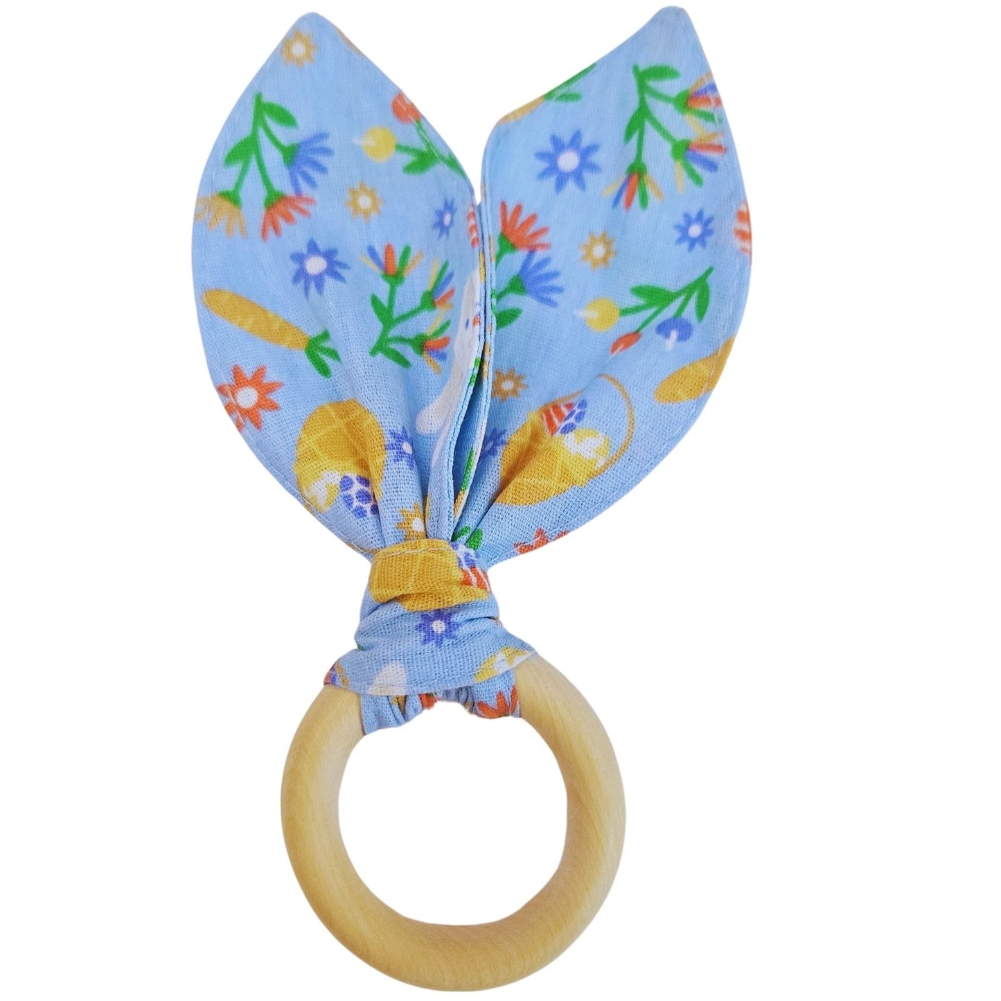 Maison Charlo | Easter Set of 4 Fun Blue Bunny Ears Napkin Rings | Dining Table Decor