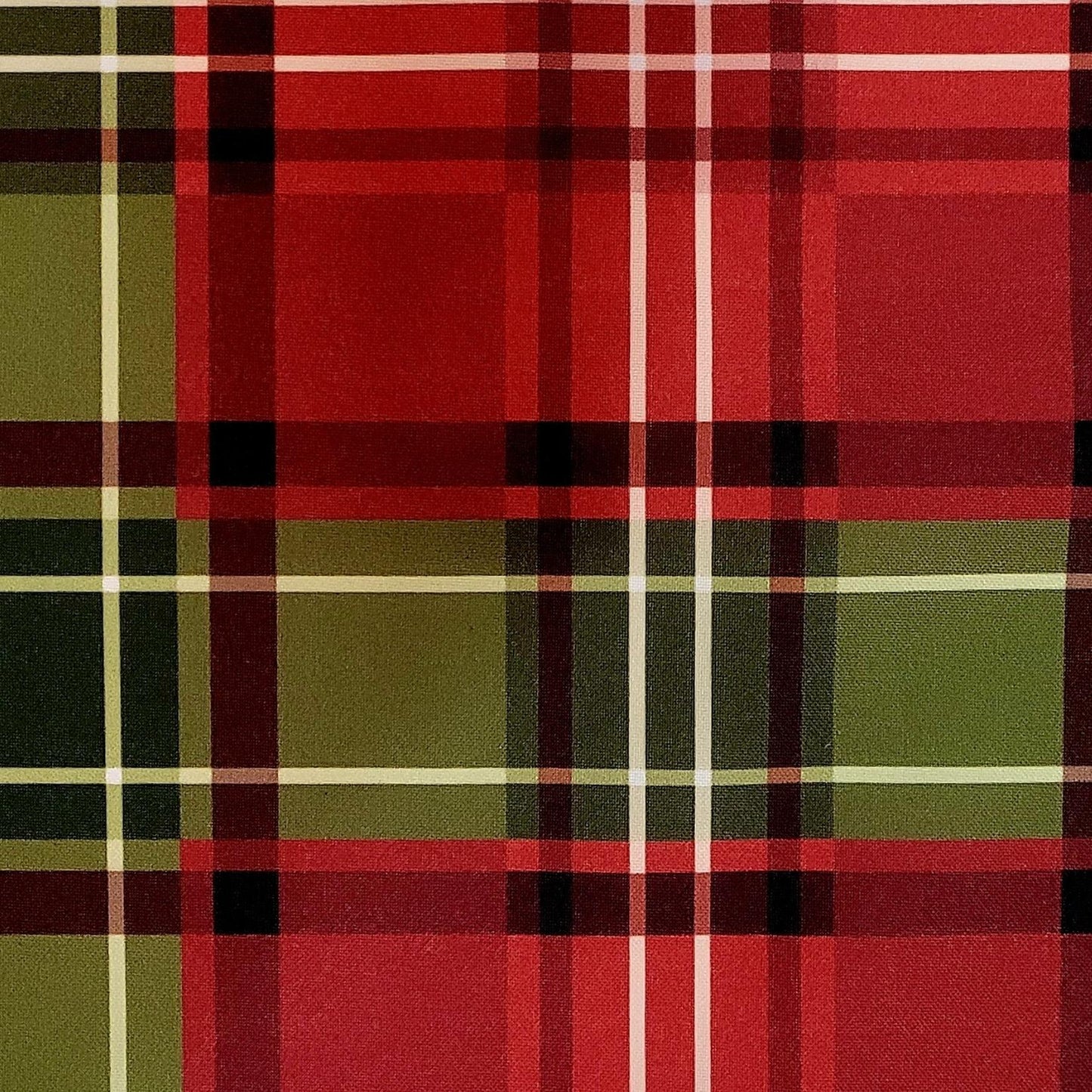 Set of 4 Placemats Christmas Plaid Cloth Waterproof 17" by 13"  -Red