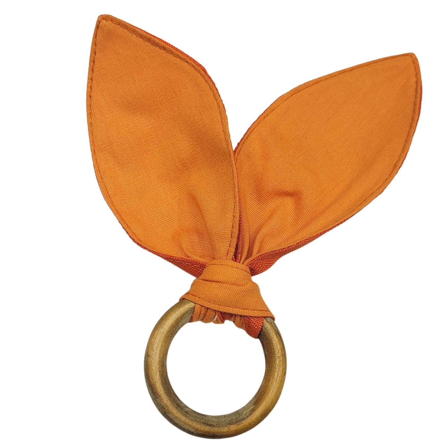 Maison Charlo | Easter Set of 4 Yellow Orange Bunny Ears Napkin Rings | Dining Table Decor