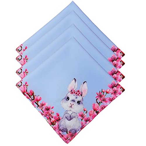 Charlo's Easter Cloth Napkins Bunny Cherry Tree Reusable Soft Durable Dinner