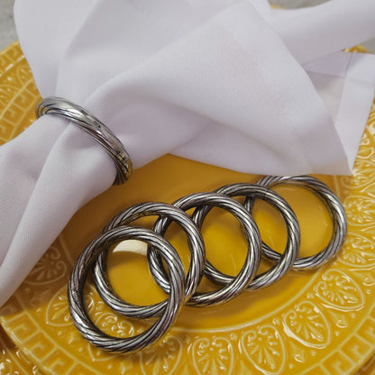 Maison Charlo | Set of 6 Imperial Silver Napkin Rings, Christmas, Easter, Valentine's, Mother's Day