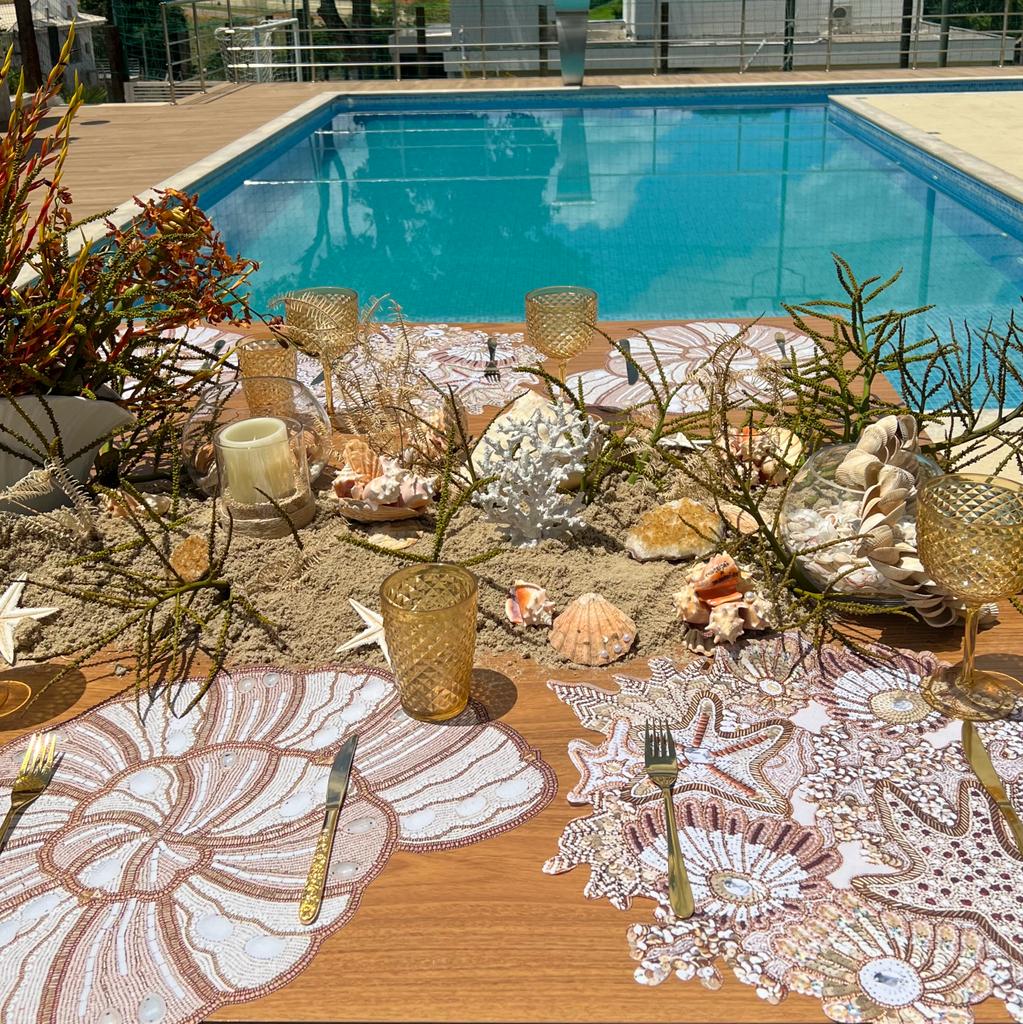 Charlo's Set 4 Premium Placemats Waterproof Sea Corals