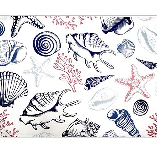 Set of 4 Waterproof Rectangular Placemats Sea of Charlô 17" by 13" (43cmx34cm)