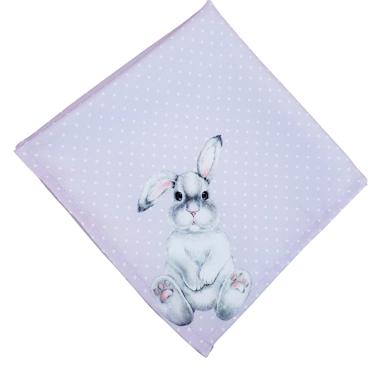 Charlo's Easter Cloth Napkins Lavender Bunny Lilac Reusable Napkins Soft Durable Dinner