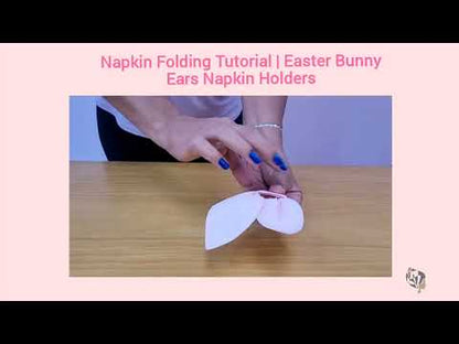 Maison Charlo | Set of 4 Lilac Bunny Ears Napkin Rings | Easter Decorations for Table