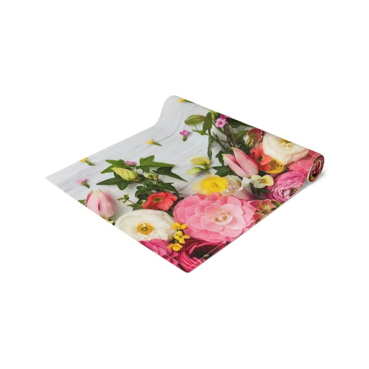 Table Runner Garden Flowers Design