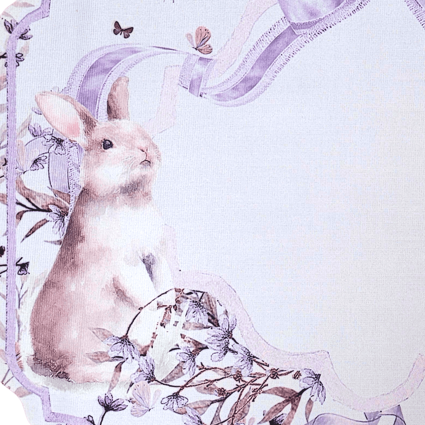 Set 4 Placemats Waterproof Lace Lilac Easter Bunny Gardens Non Slip Easy to Clean placemat, Reusable Placemats, Dining Table, TableSetting