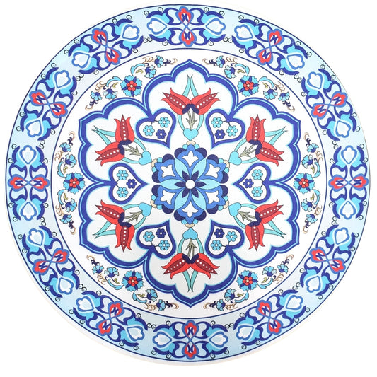 Set of 4 Round Placemats Covers Blue Beautiful Mandala 14 Dia inch