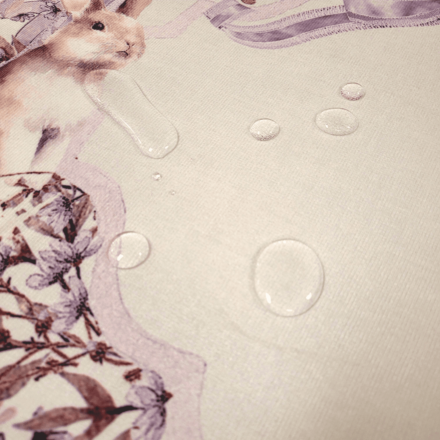 Set 4 Placemats Waterproof Lace Lilac Easter Bunny Gardens Non Slip Easy to Clean placemat, Reusable Placemats, Dining Table, TableSetting